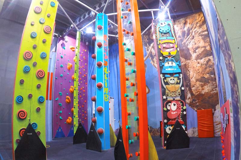 Indoor climbing at Beacon Climbing Centre, Caernarfon, North Wales