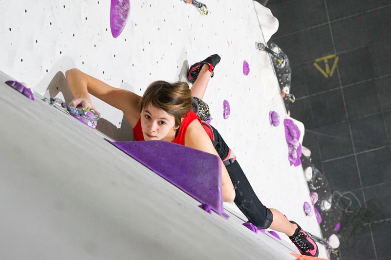 Indoor climbing at Beacon Climbing Centre, Caernarfon, North Wales